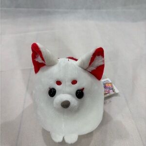 Amuse Kitsune Fox Plush Coin Purse Zipper Pocket Push Tail Japan Toy